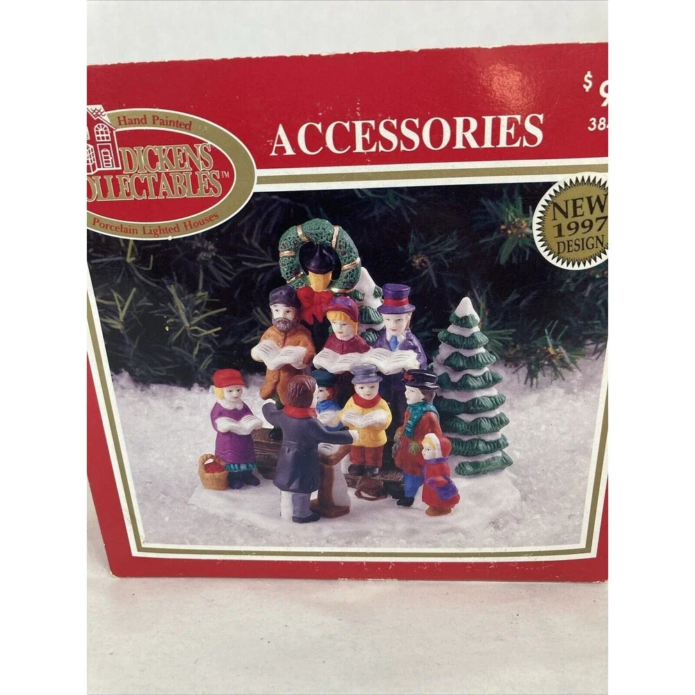 Dicken’s Collectables Caroling Group Hand Painted Porcelain Figurines Vtg 1997